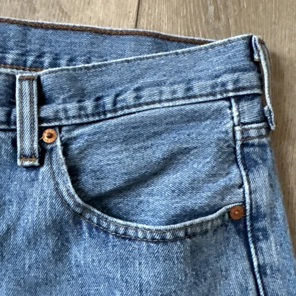 Levis 501 Jeans Mens 36x29 Blue Denim‎ Pants Button Fly Straight Classic #743